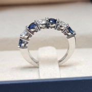Amphitrite - 1.20 carat Natural Sapphire ring with 0.60 carat natural diamonds