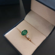 anello con smeraldo naturale da donna
