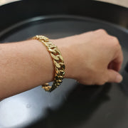 Yellow Gold gourmet Bracelet For  Men