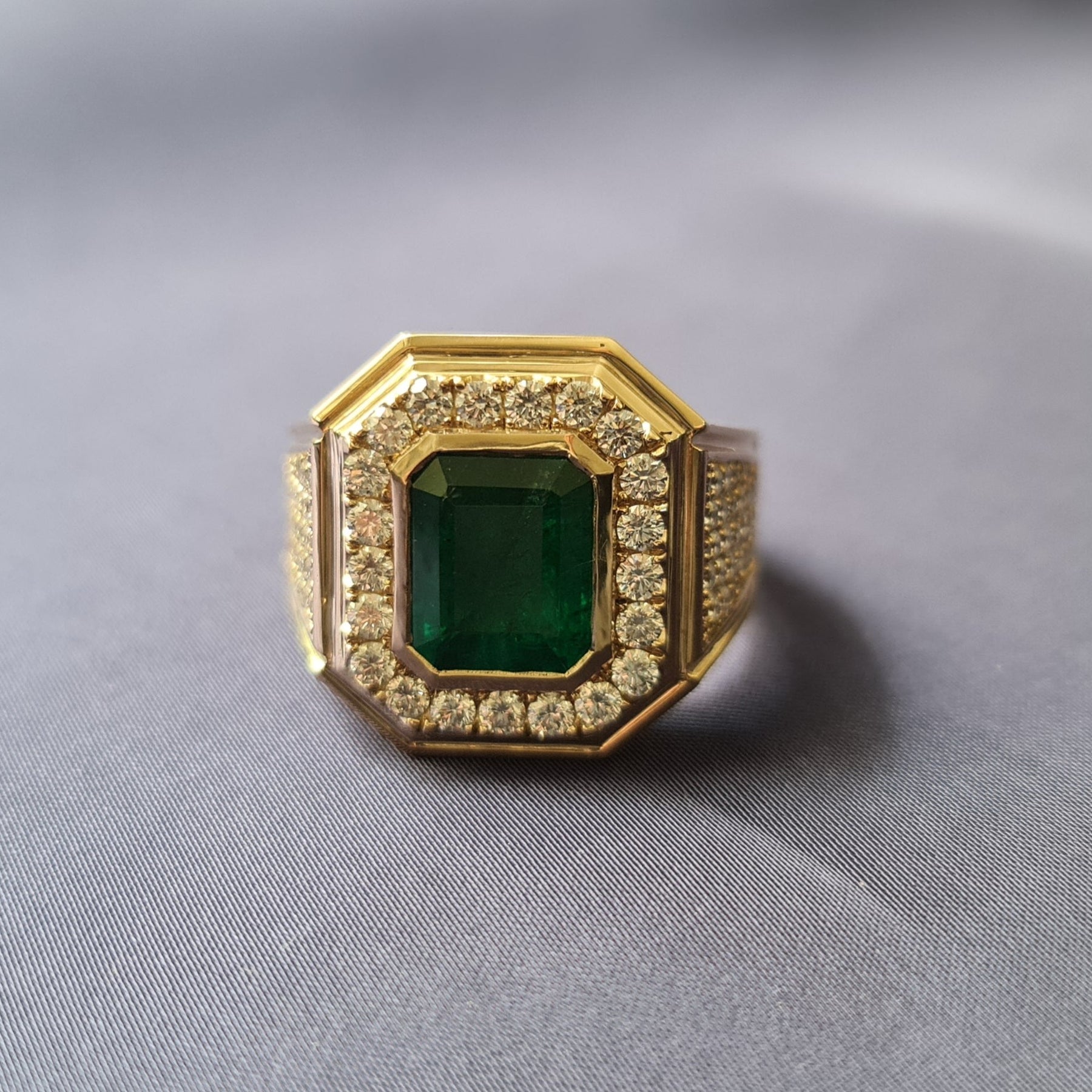Effy Men's Brasillica 14K Yellow Gold Diamond and Emerald Ring –  effyjewelry.com
