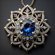 sapphire pendant for women lotus design