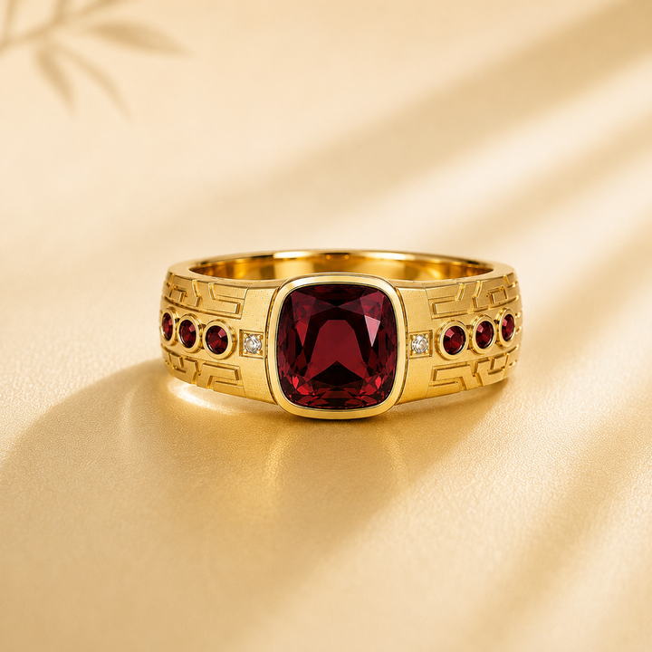 GEO Men's Gemstone and Diamond Ring – view 6