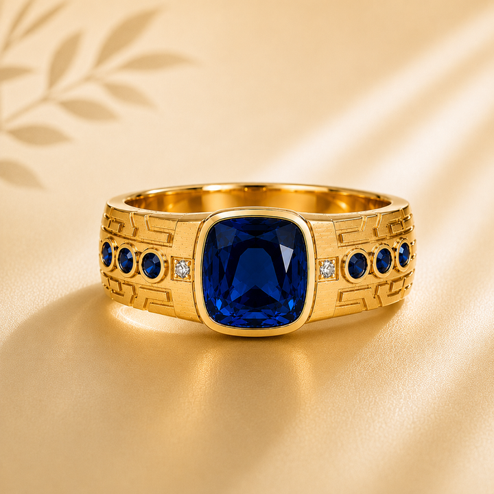 GEO Men's Gemstone and Diamond Ring – view 7