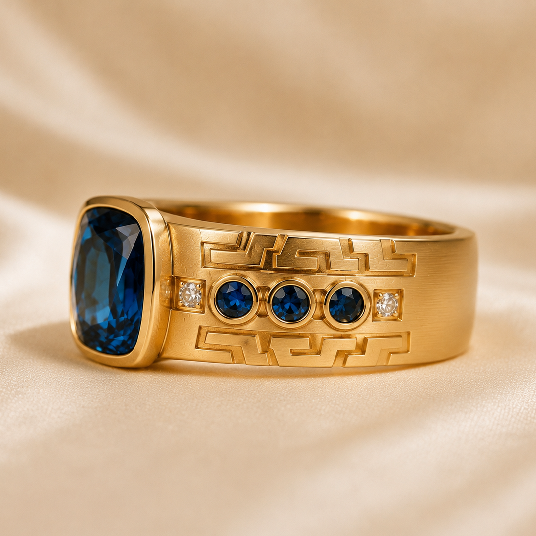 GEO Men's Gemstone and Diamond Ring – view 3