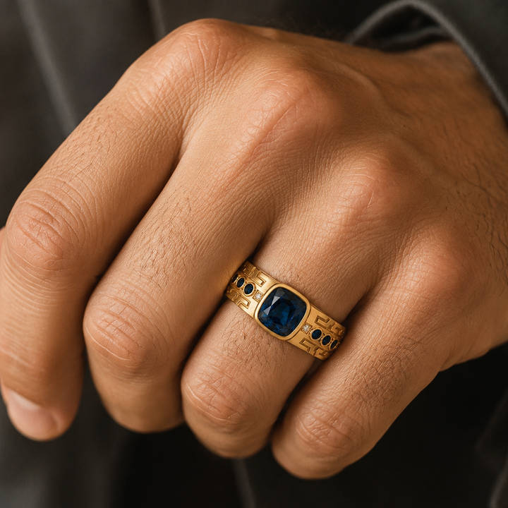 GEO Men's Gemstone and Diamond Ring – view 4