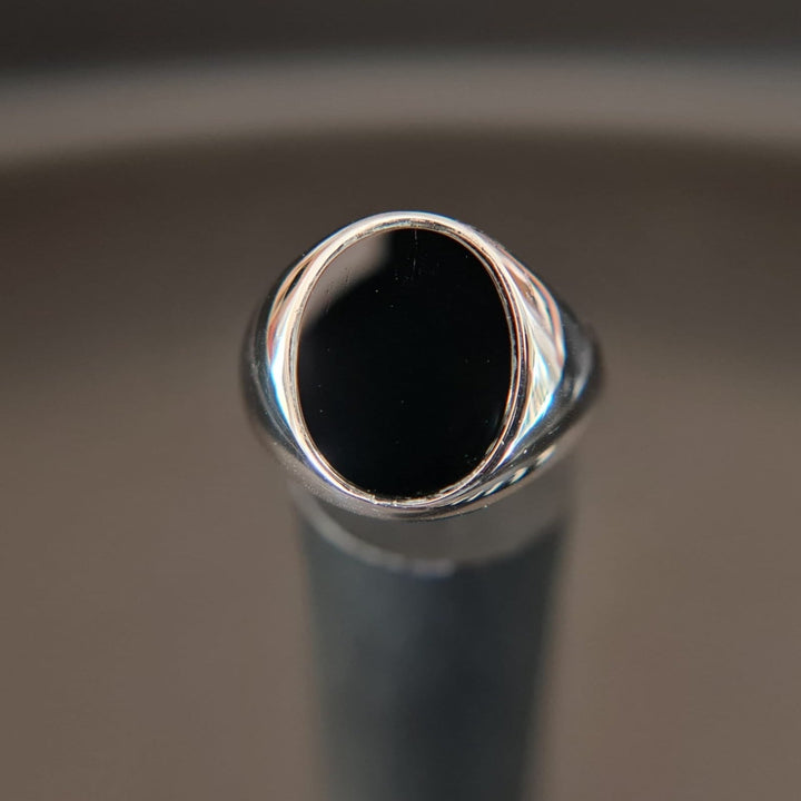 Men's Black Onyx Signet Ring – view 3