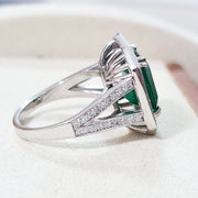anillo de diamante esmeralda oro diamante