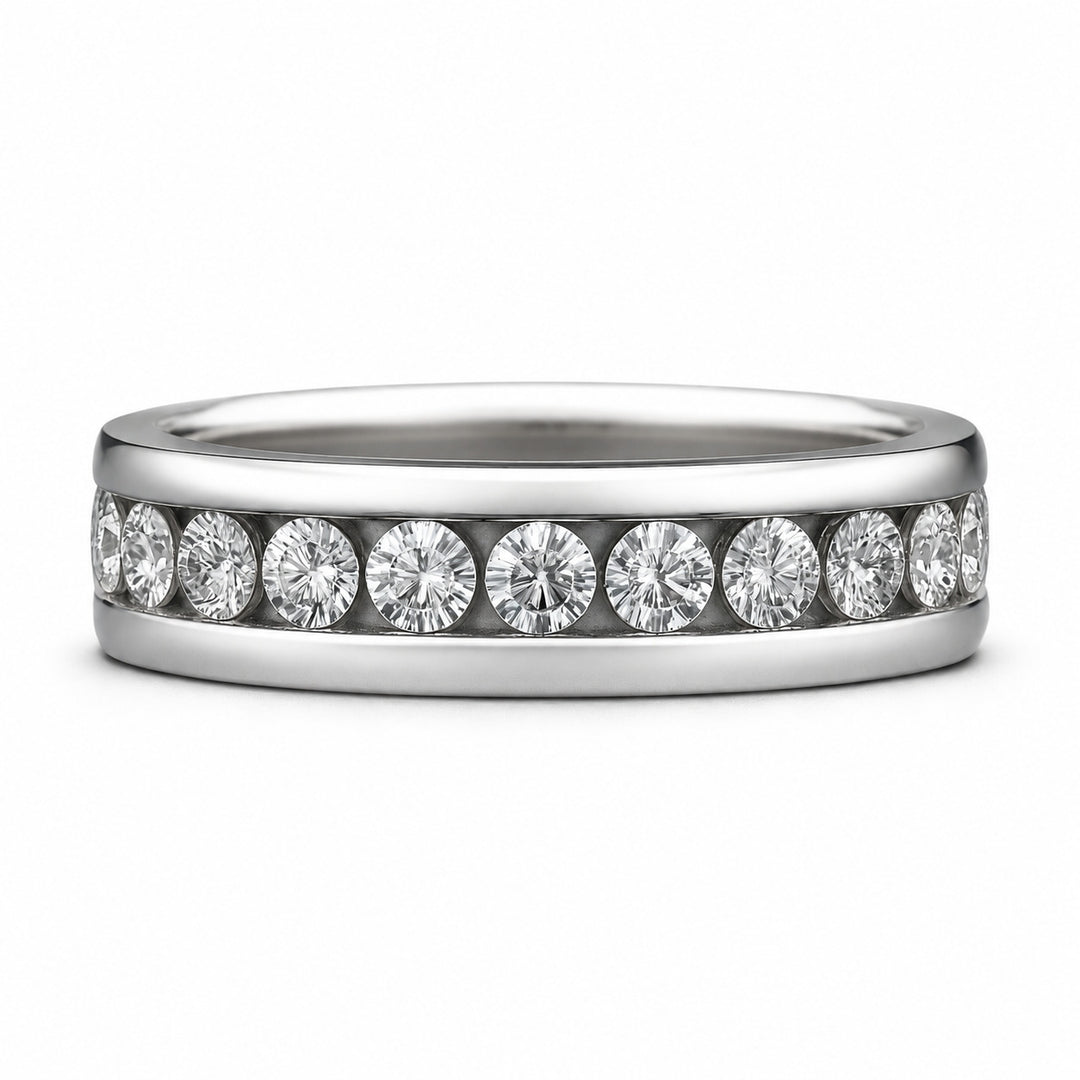 Men's Natural Diamond Eternity Ring – white background view 1