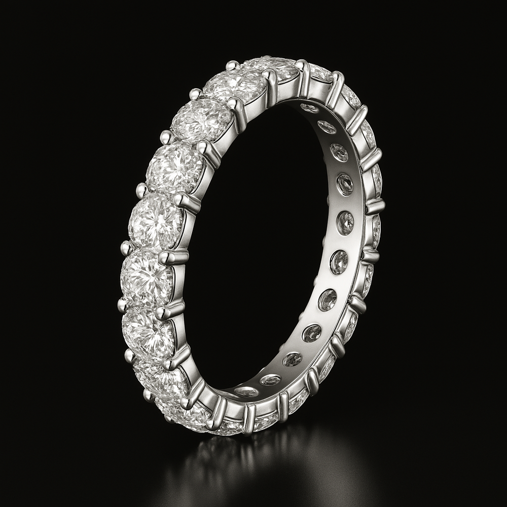3.30 Carat Gemstone Eternity Ring on a clean background – view 2