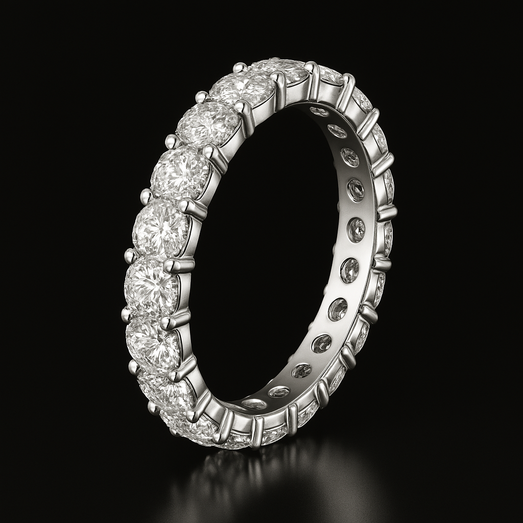 3.30 Carat Gemstone Eternity Ring on a clean background – view 2