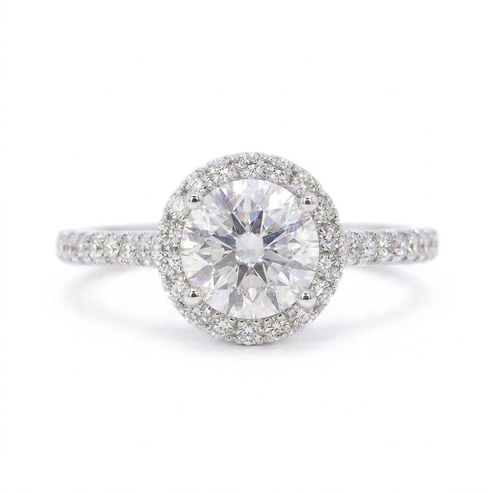 Osher Diamond Halo Ring on a clean background