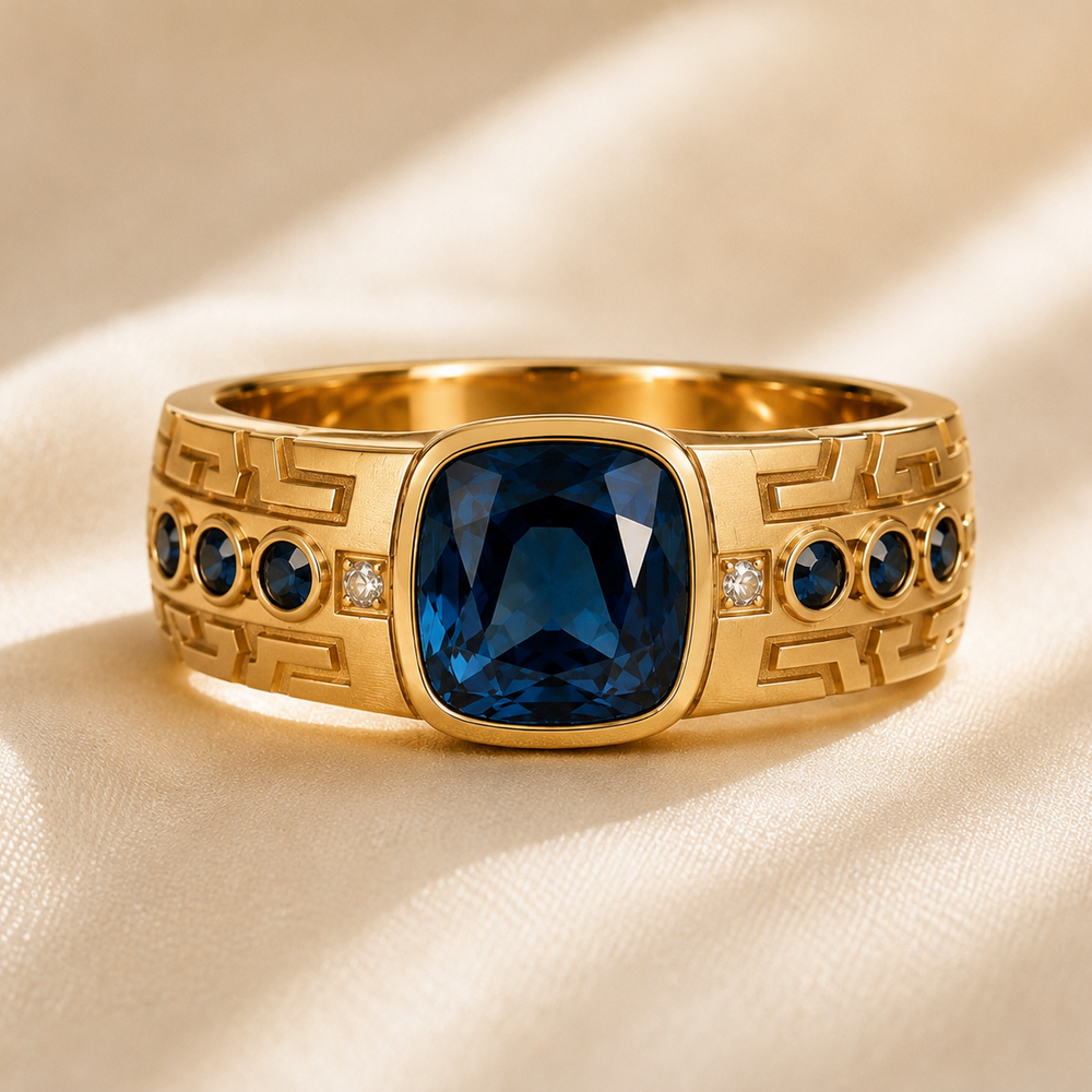 GEO Men's Gemstone and Diamond Ring – view 2