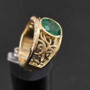 anello con smeraldo da donna