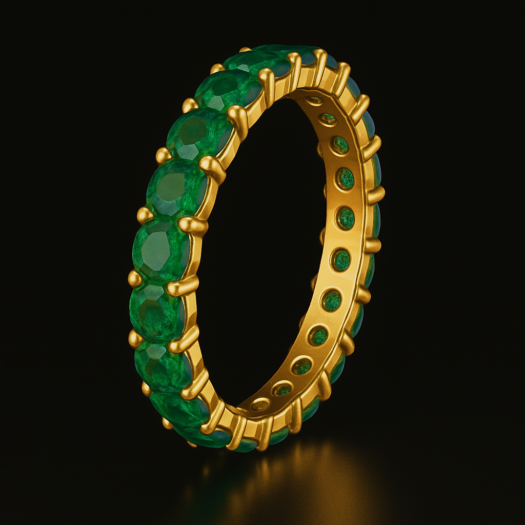 3.30 Carat Gemstone Eternity Ring on a clean background – view 8