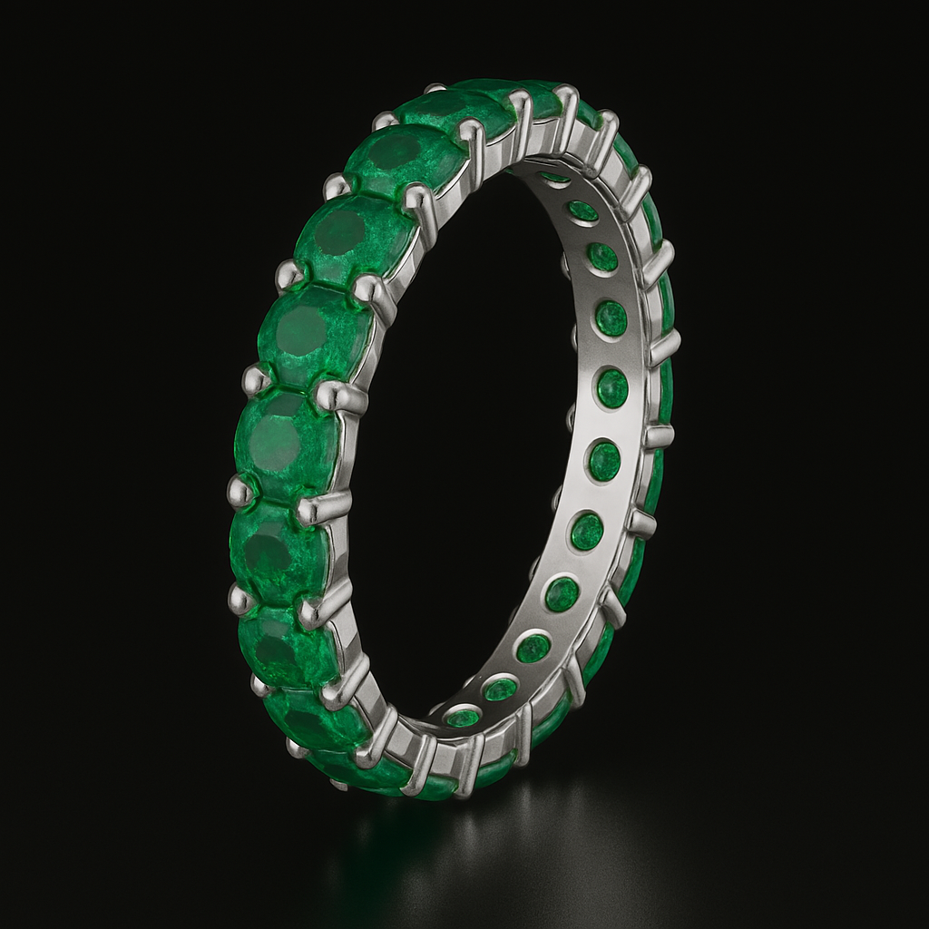 3.30 Carat Gemstone Eternity Ring on a clean background – view 7