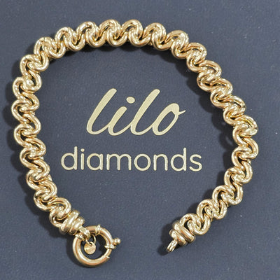 luxury gold chain link bracelet for women