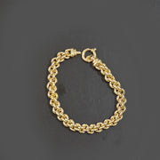 Bracelet en or jaune 14 carats pour femme