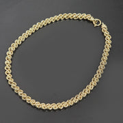 Yellow Gold Link Chain Necklace for Women
