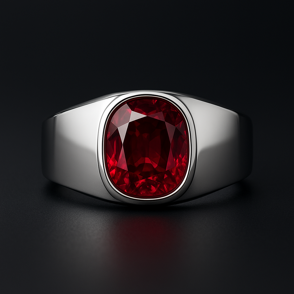 Men's Natural Rubellite Ring 3.50 ct – view 2