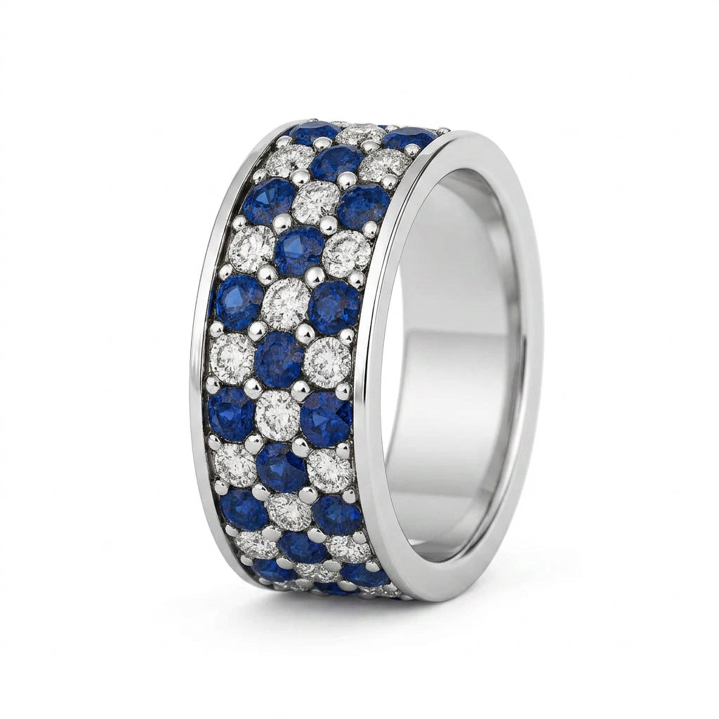 Orion Blue Men's Sapphire and Diamond Ring 1.83 ct – view 1