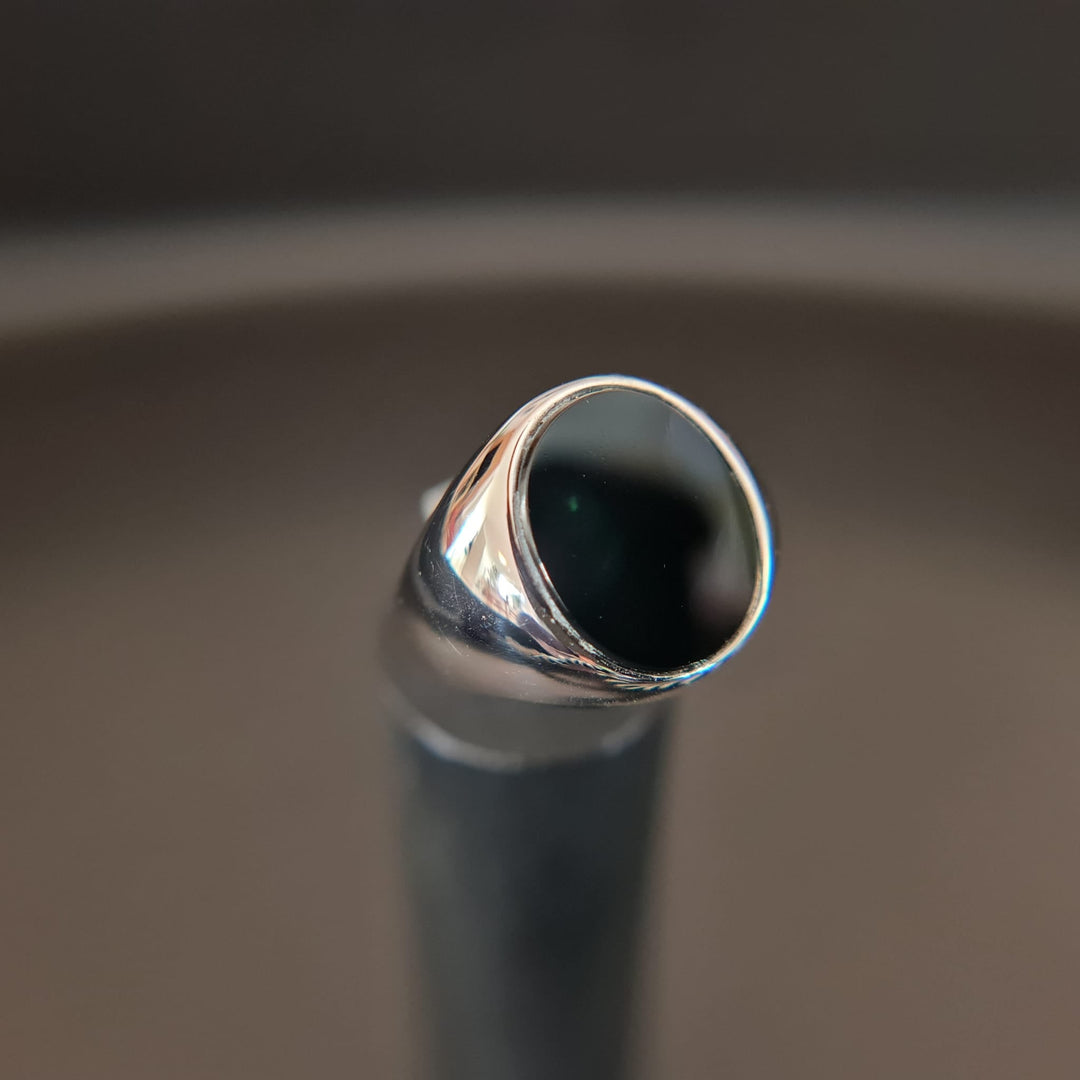 Men's Black Onyx Signet Ring – view 5