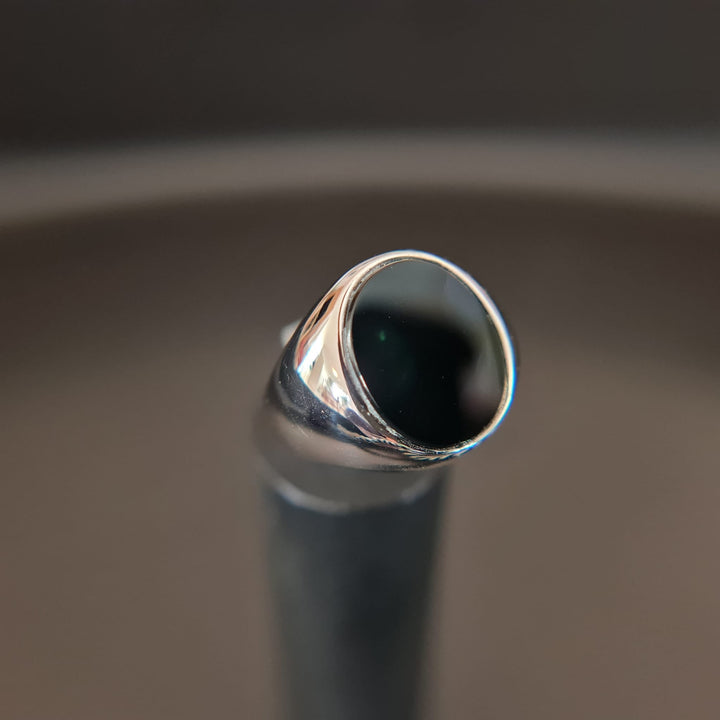 Men's Black Onyx Signet Ring – view 5