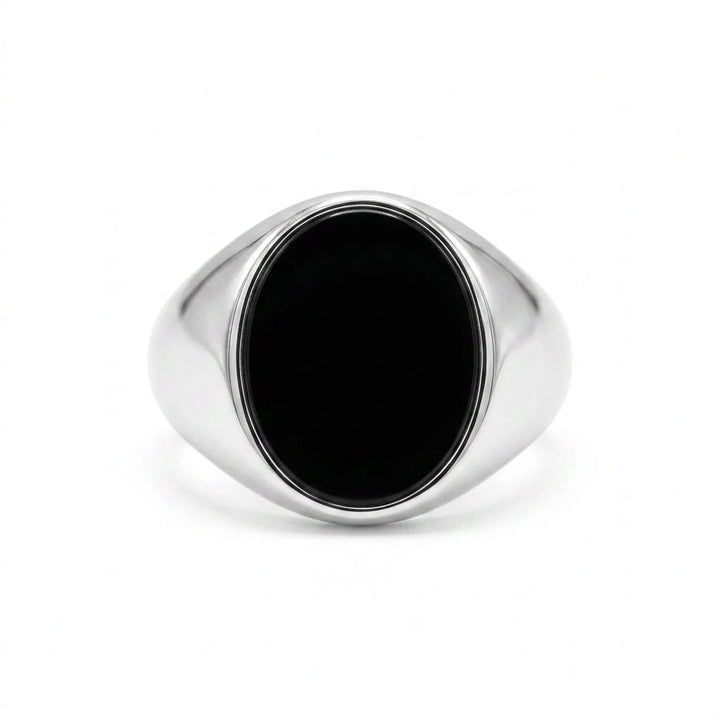 Men's Black Onyx Signet Ring – view 1