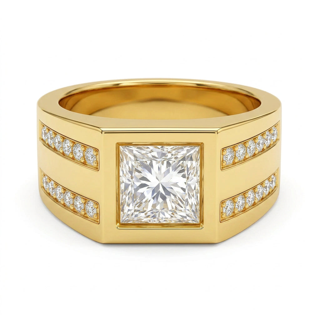 Men's Princess-Cut Diamond Ring 1.00 ct with Diamonds – view 1
