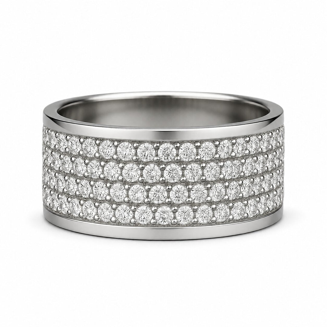 Men's Natural Diamond Eternity Ring 2.70 ct – white background view 2