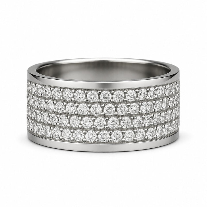 Men's Natural Diamond Eternity Ring 2.70 ct – white background view 2