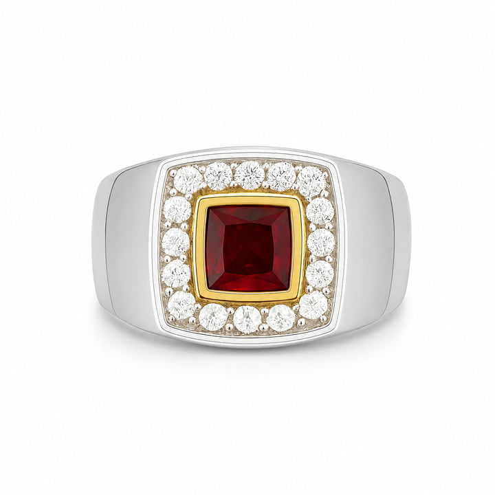Argos Men's Natural Ruby Ring 2.00 ct with Diamonds – white background view 1