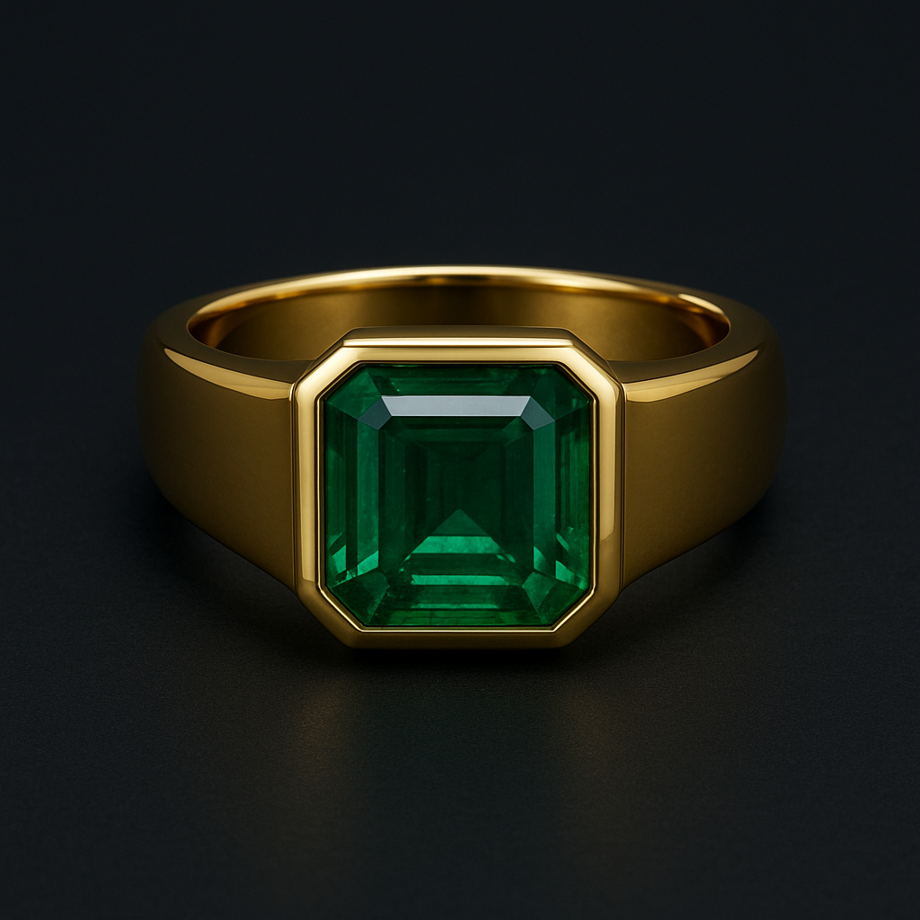 Men's Natural Emerald Ring 3.52 ct – view 2