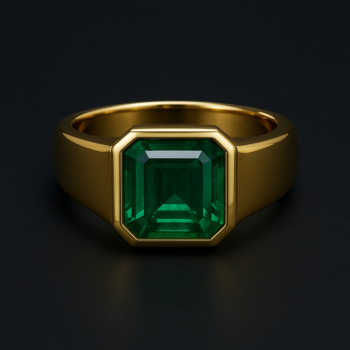 Men's Natural Emerald Ring 3.52 ct – view 2