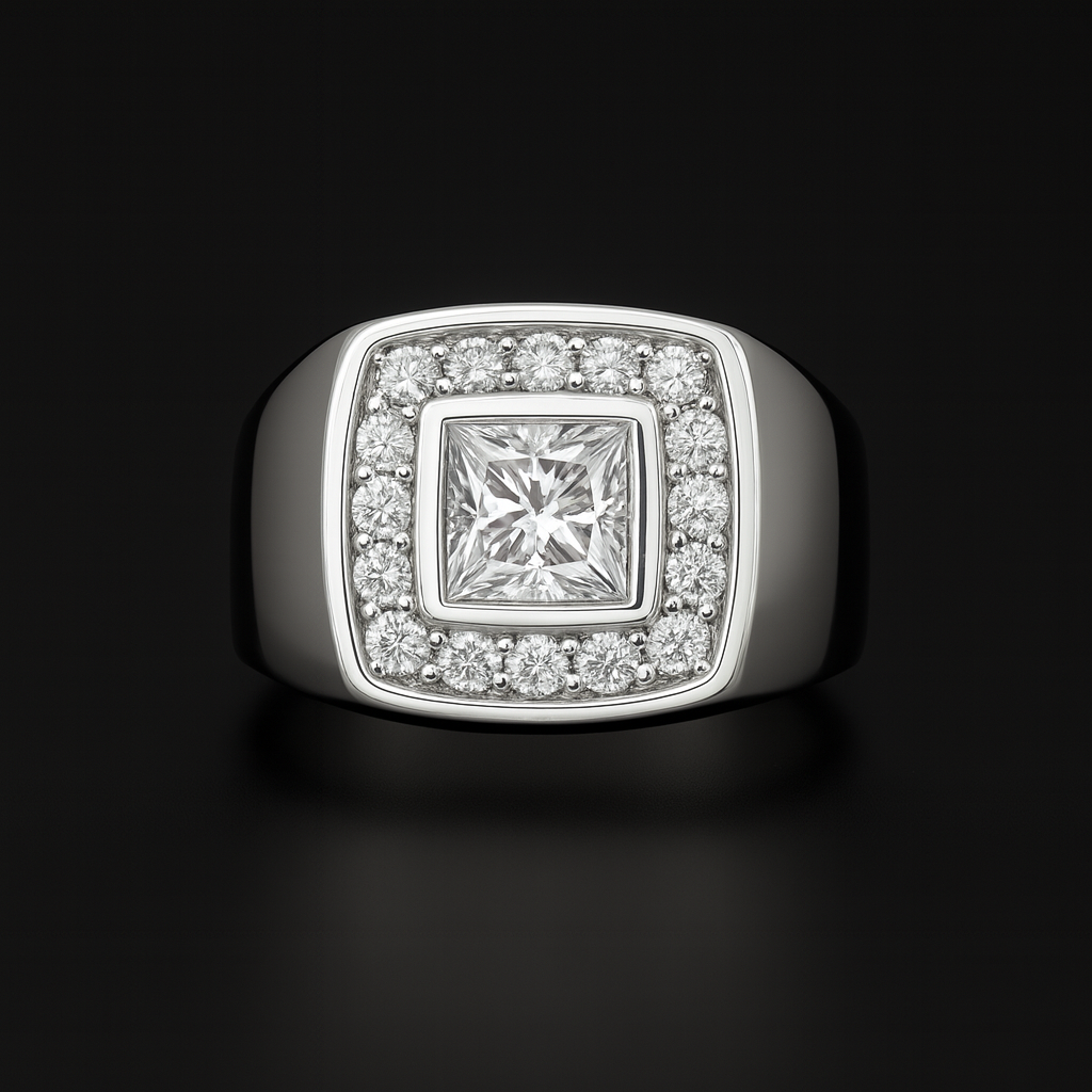 Men's GIA Asscher-Cut Diamond Ring 2.03 ct – view 3