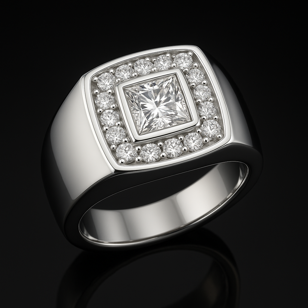 Men's GIA Asscher-Cut Diamond Ring 2.03 ct – view 2