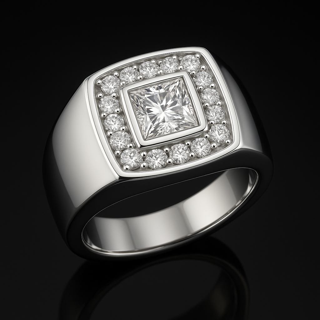 Men's GIA Asscher-Cut Diamond Ring 2.03 ct – view 2