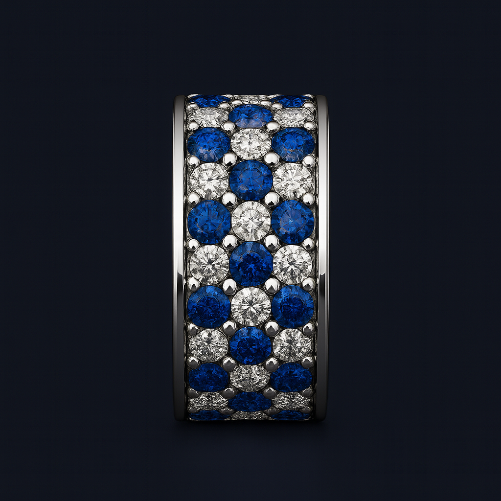 Orion Blue Men's Sapphire and Diamond Ring 1.83 ct – view 3