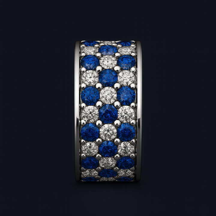 Orion Blue Men's Sapphire and Diamond Ring 1.83 ct – view 3