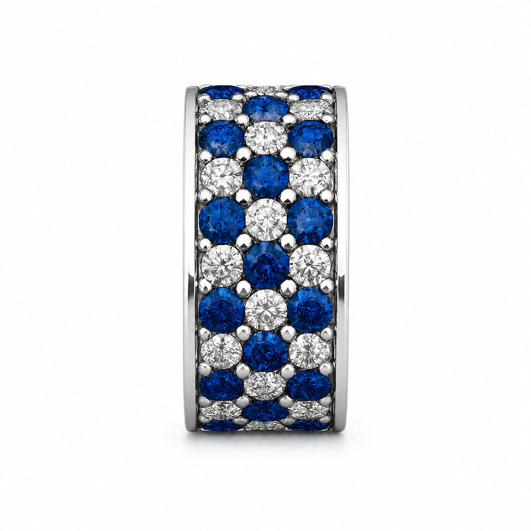 Orion Blue Men's Sapphire and Diamond Ring 1.83 ct – white background view 2