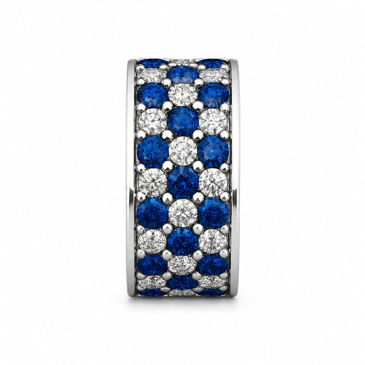 Orion Blue Men's Sapphire and Diamond Ring 1.83 ct – white background view 2
