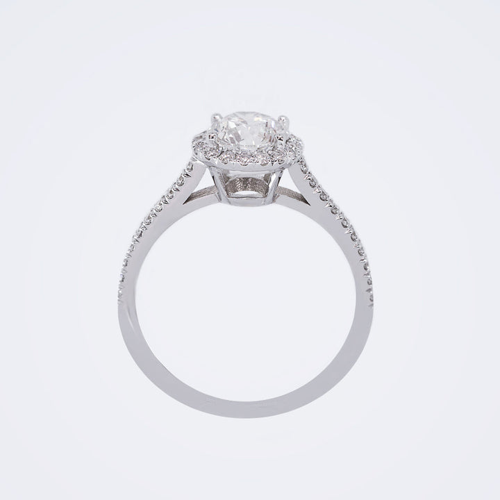 Osher Diamond Halo Ring on a clean background – view 2