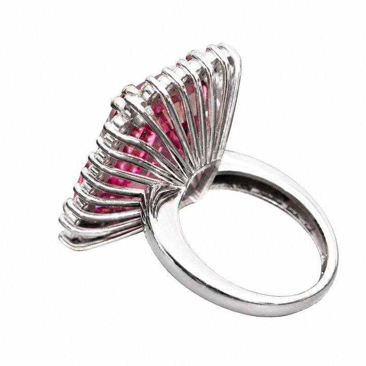 Katriane – 10.28 Carat Natural Purple Amethyst Ring with 1.36 Carats of Natural Diamonds – white background view 1