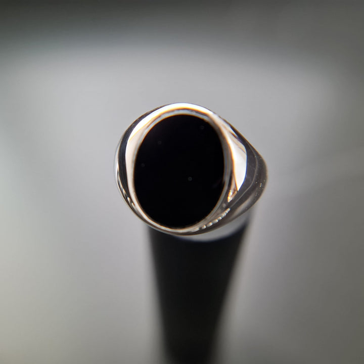 Men's Black Onyx Signet Ring – view 6