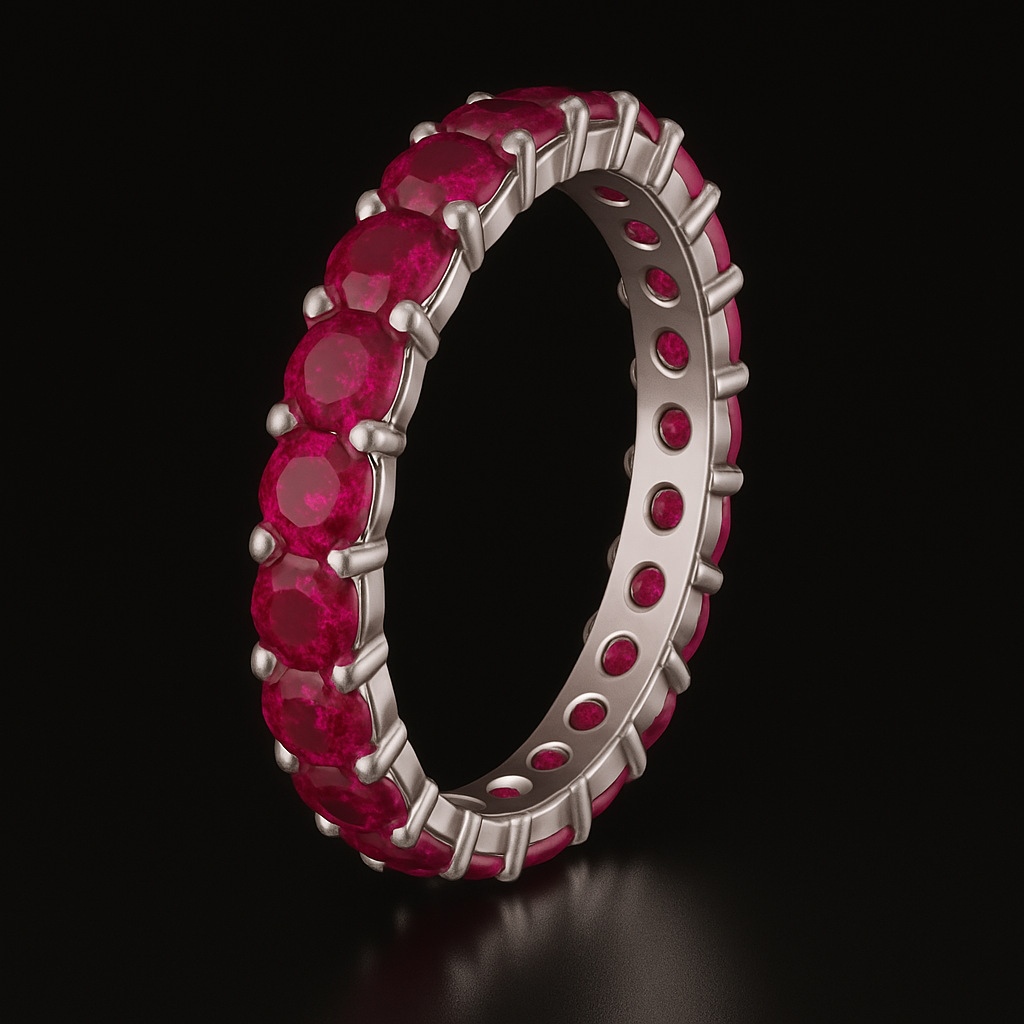 3.30 Carat Gemstone Eternity Ring on a clean background – view 5