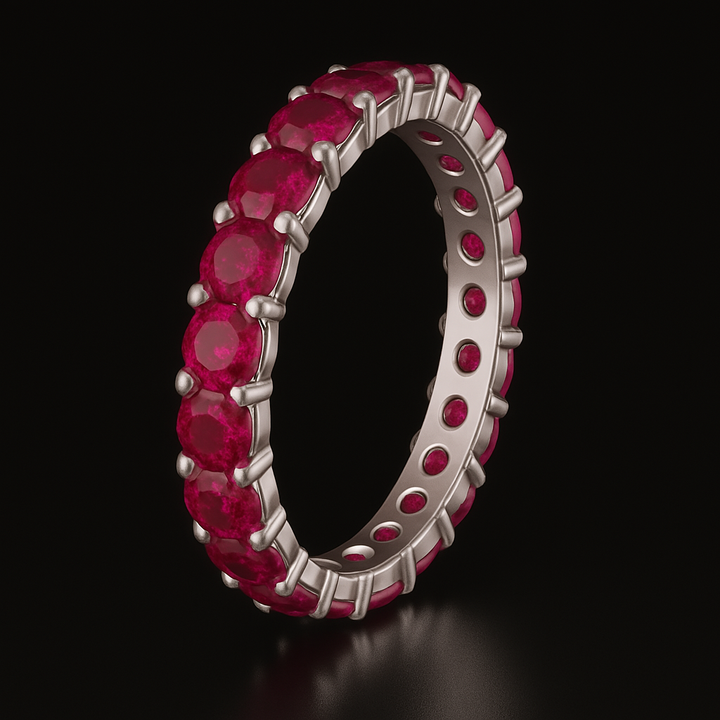 3.30 Carat Gemstone Eternity Ring on a clean background – view 5