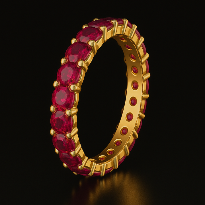 3.30 Carat Gemstone Eternity Ring on a clean background – view 6