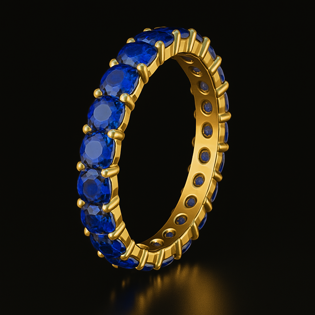 3.30 Carat Gemstone Eternity Ring on a clean background – view 4