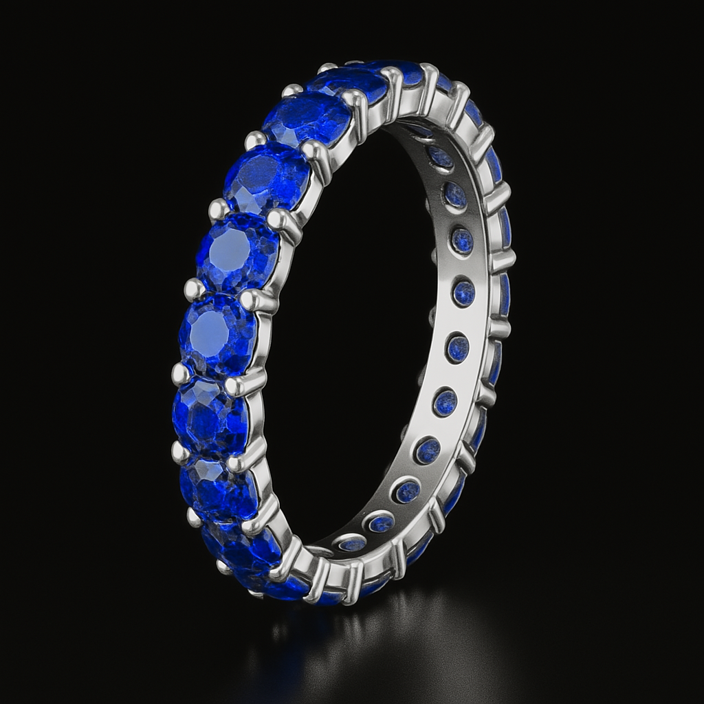 3.30 Carat Gemstone Eternity Ring on a clean background – view 3