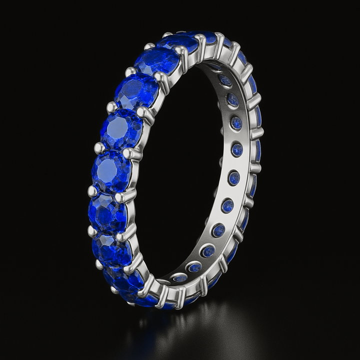 3.30 Carat Gemstone Eternity Ring on a clean background – view 3