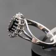 Gemma - 1.58 carat natural sapphire ring with 0.50 carat natural diamonds